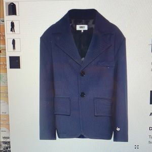 MM6 maison Martin margiela blue breasted blazer